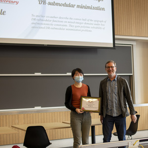 Jon Lee with Best Poster Honorable Mention awardee Qimeng Yu